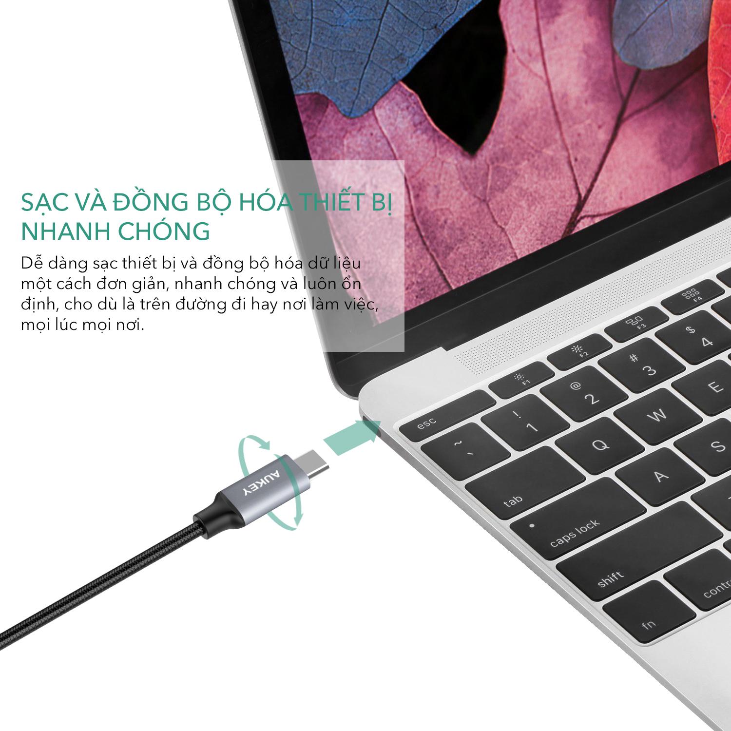 Bộ cáp sạc Type-C Aukey CB-CMD1