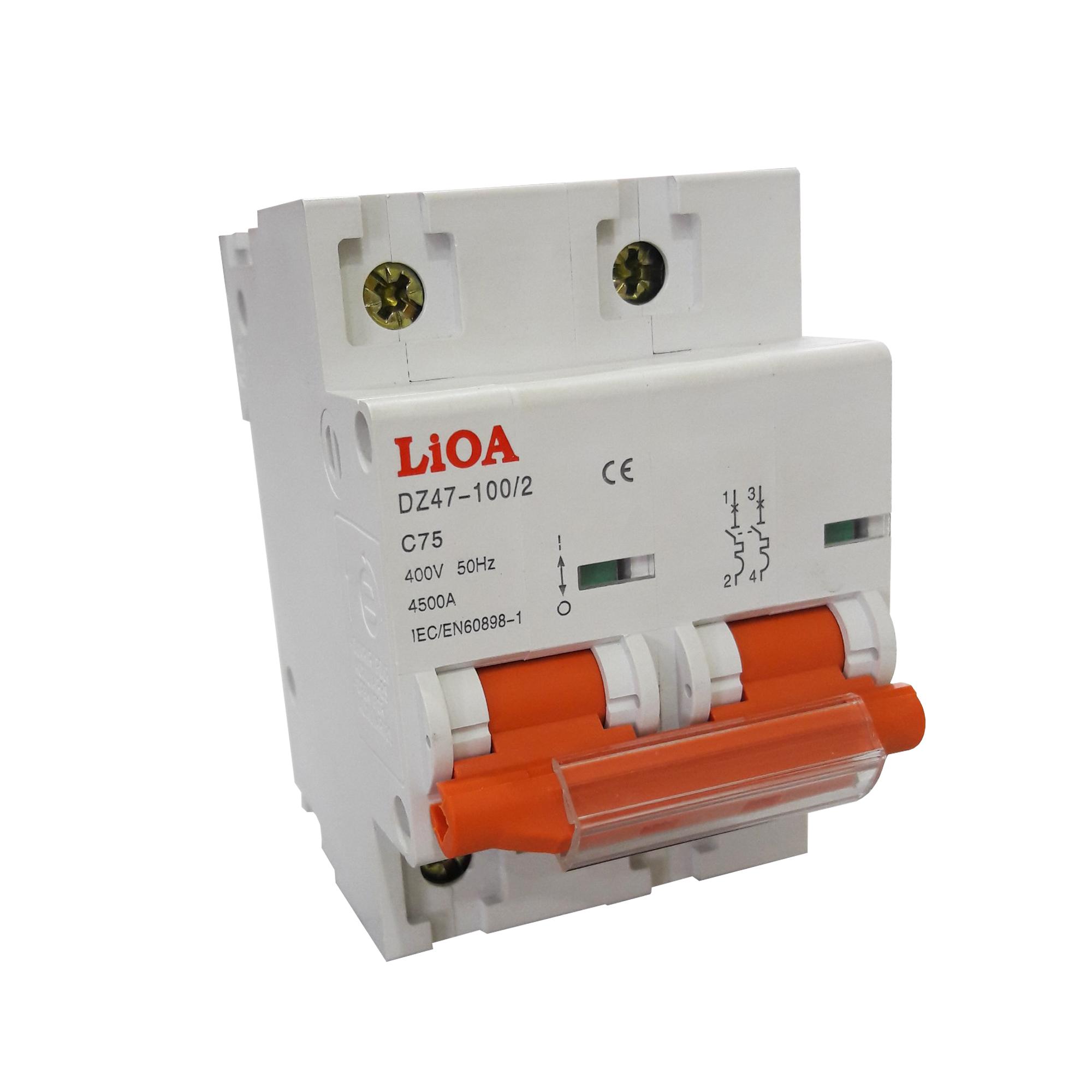 CẦU DAO TỰ ĐỘNG HAI CỰC LIOA MCB2075/4,5