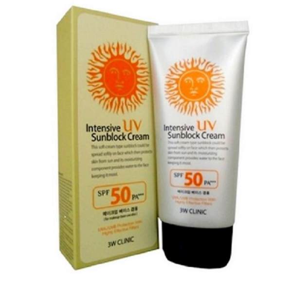 Kem chống nắng 3W Clinic Intensive Sunblock cream 70ml (hộp mặt trời đỏ)
