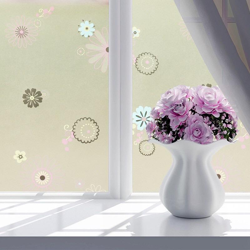 Decal Dán Kính Hoa Sắc Màu