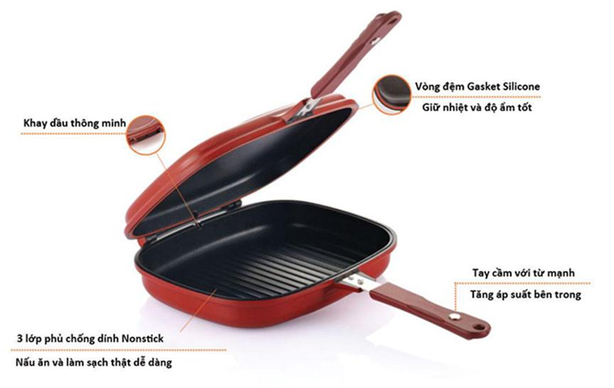 Chảo 2 mặt HappyCook HC-2SCF