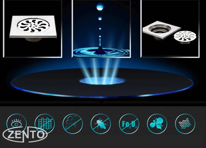 Phễu thoát sàn inox Zento TS105