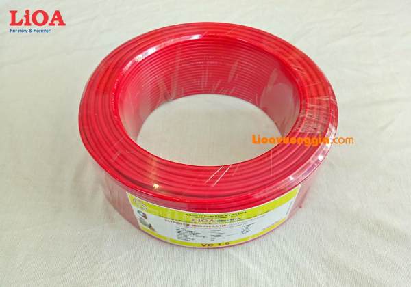 Dây điện đơn LiOA ruột đồng cỡ 1.5mm2 bọc PVC (Cuộn 20m) VC-1.5R2DO20
