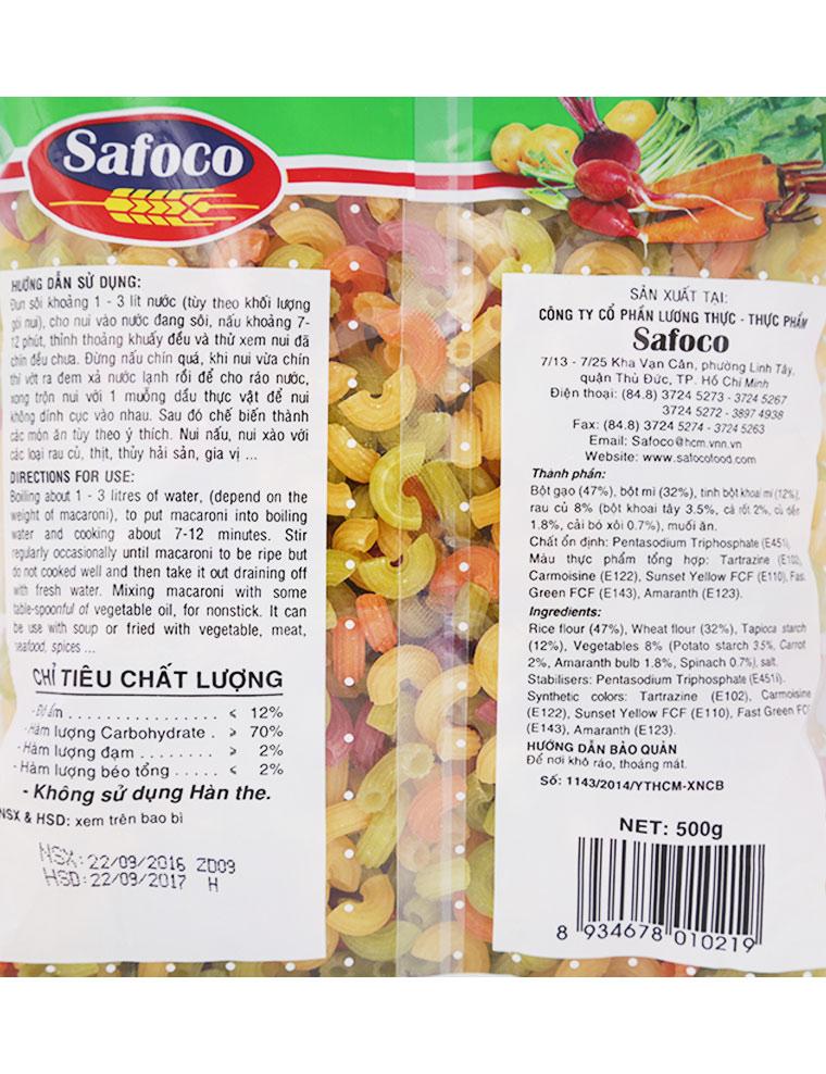 Nui Safoco tôm khô Rau Củ 500g
