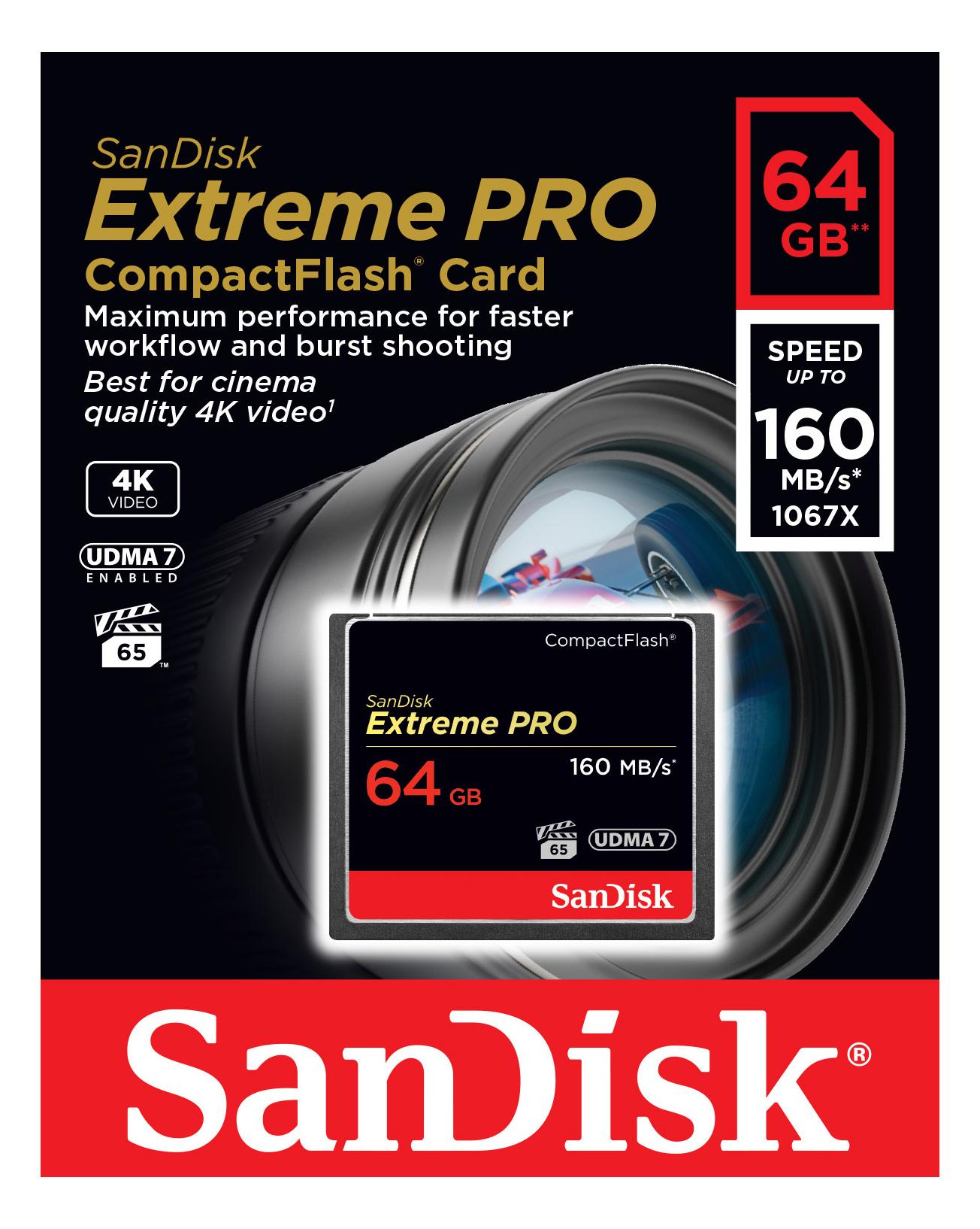 Thẻ nhớ COMPACTFLASH Sandisk Extreme Pro 64GB