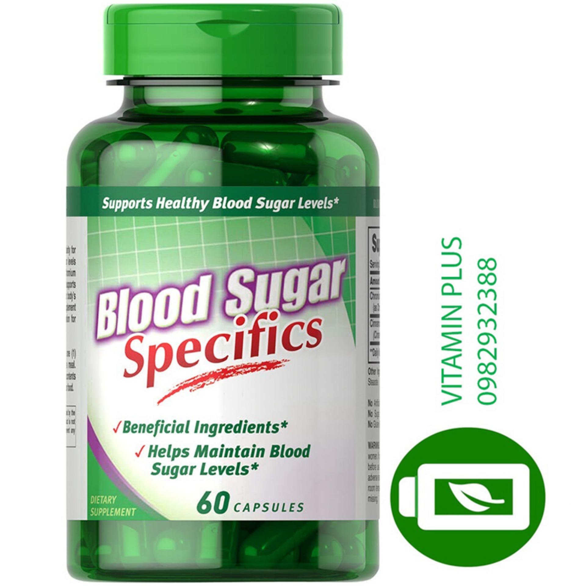 Thực phẩm chức năng hỗ trợ điều trị tiểu đường Puritan's Pride Blood Sugar Specifics 60 viên