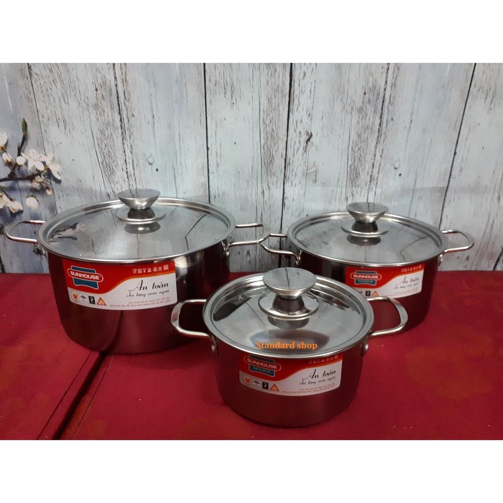 Bộ 3 nồi inox Sunhouse SH114