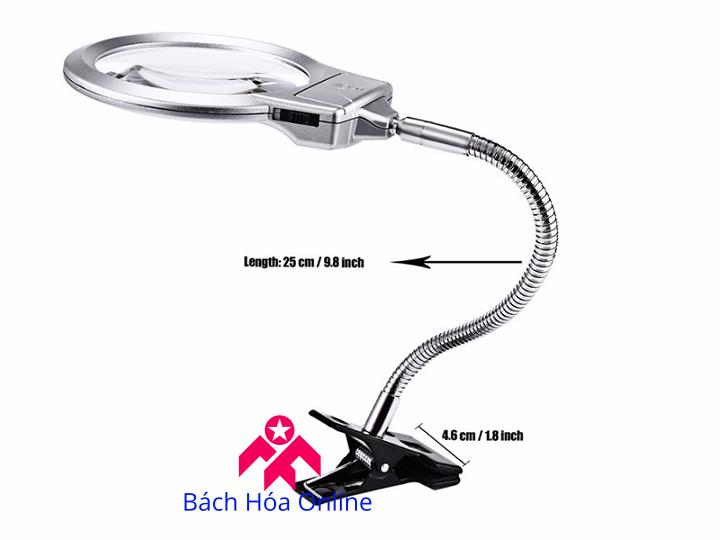 Kính lúp kẹp bàn có đèn v1