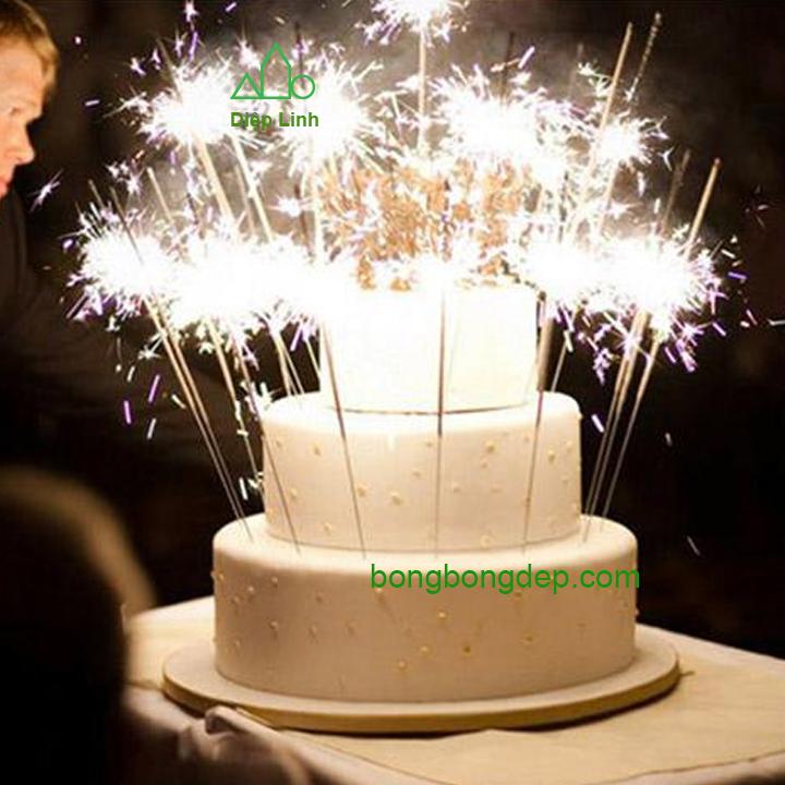 10 pháo bông que dài 30cm cầm tay phụ kiện trang trí sinh nhật, sự kiện - Diệp Linh