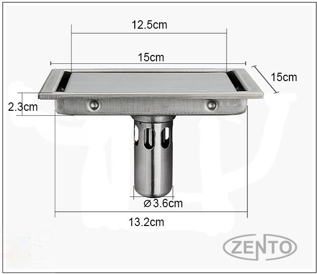 Thoát sàn Zento ZT554 - 15x15cm