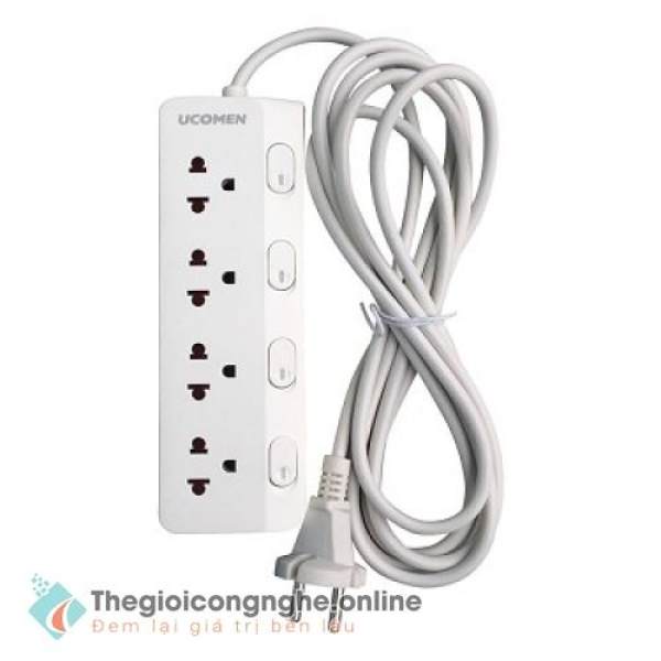 Ổ cắm điện THÔNG MINH chuẩn CHÂU ÂU 04 công tắc độc lập