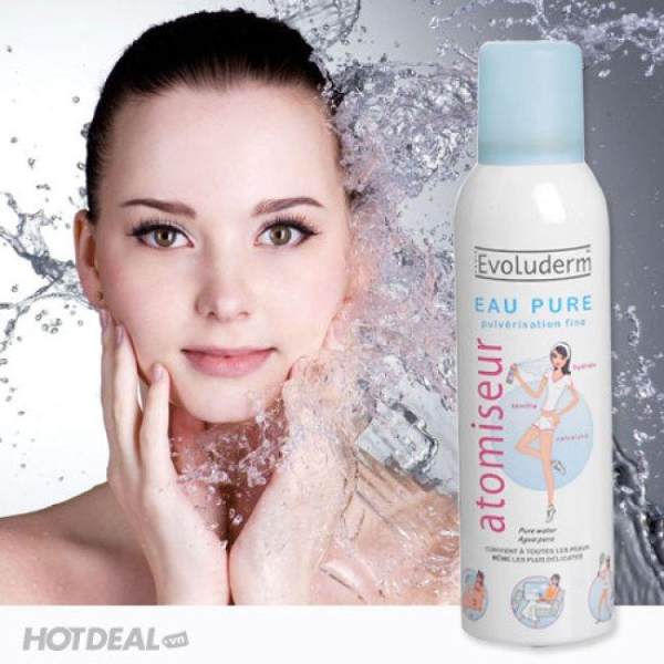 Xịt khoáng PHÁP EVOLUDERM Atomiseur Eau Pure 150ml - MUA 2 TẶNG 1 GEL HÚT MỤN CAO CẤP