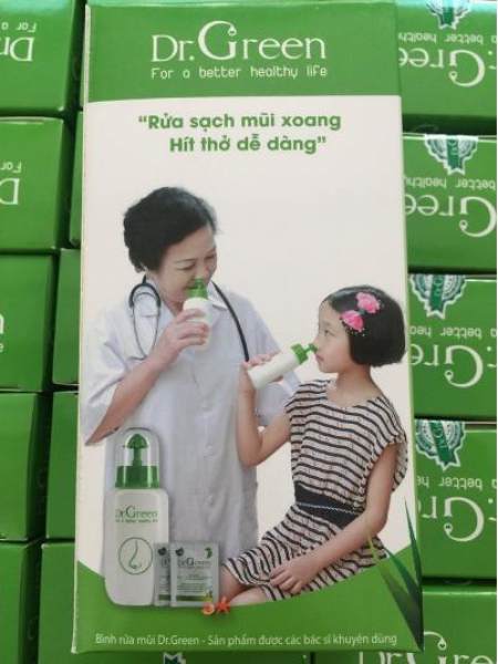 Bình rửa mũi Dr.Green kèm 10 gói muối nha đam