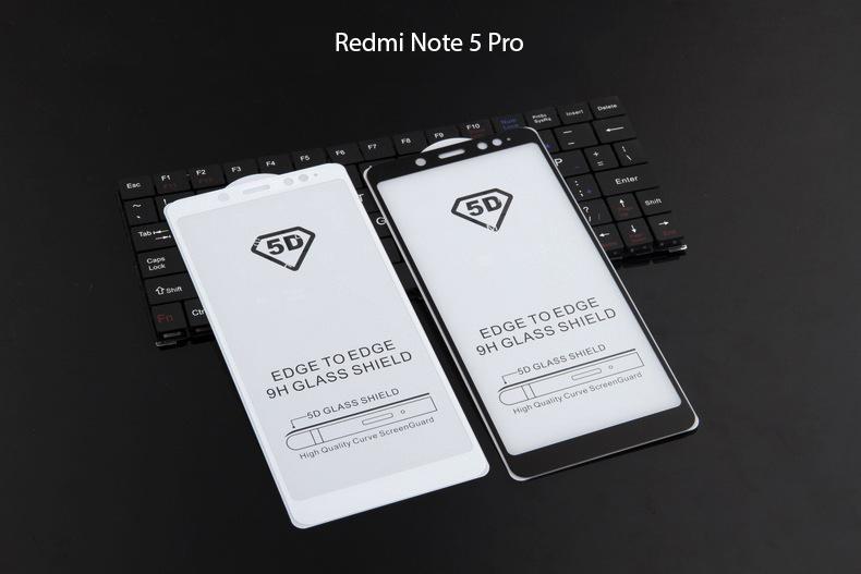 Cường lực 5D Full màn hình Xiaomi Redmi Note 5 Pro (Đen)