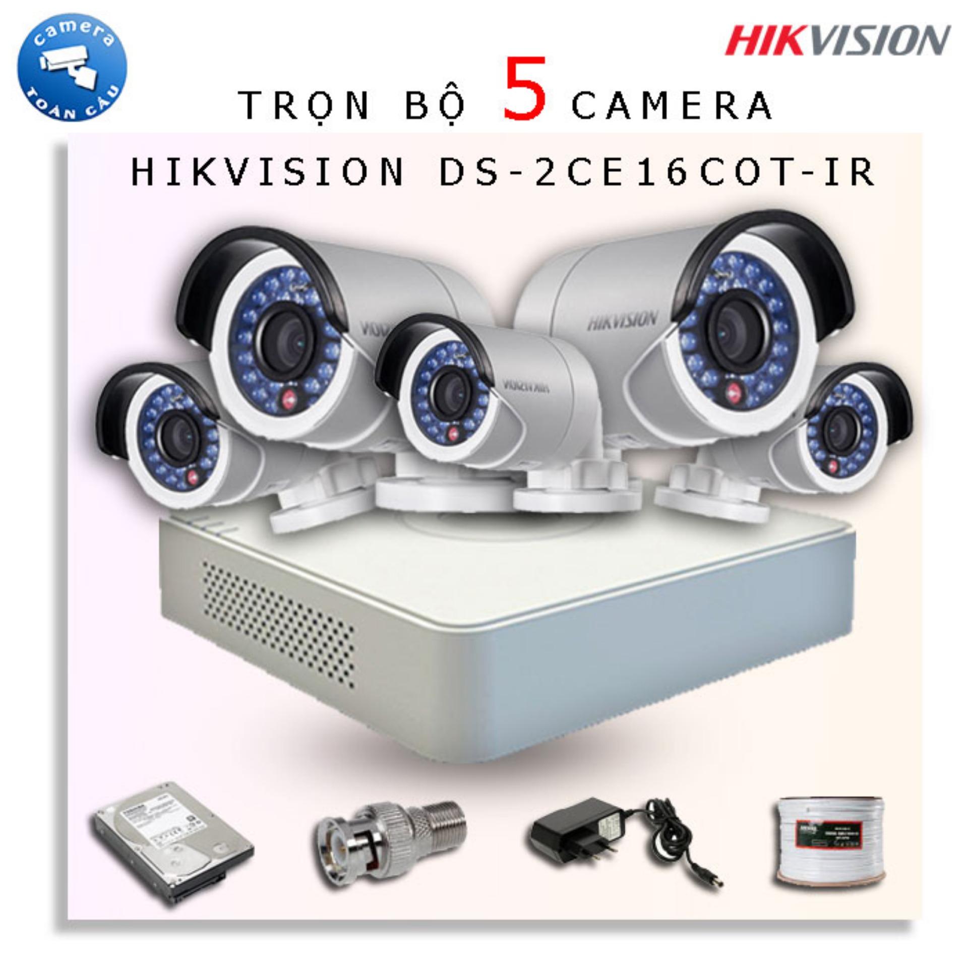 Bộ Camera Hikvision DS-2CE16C0T-IR và DS-7108HGHI-F1