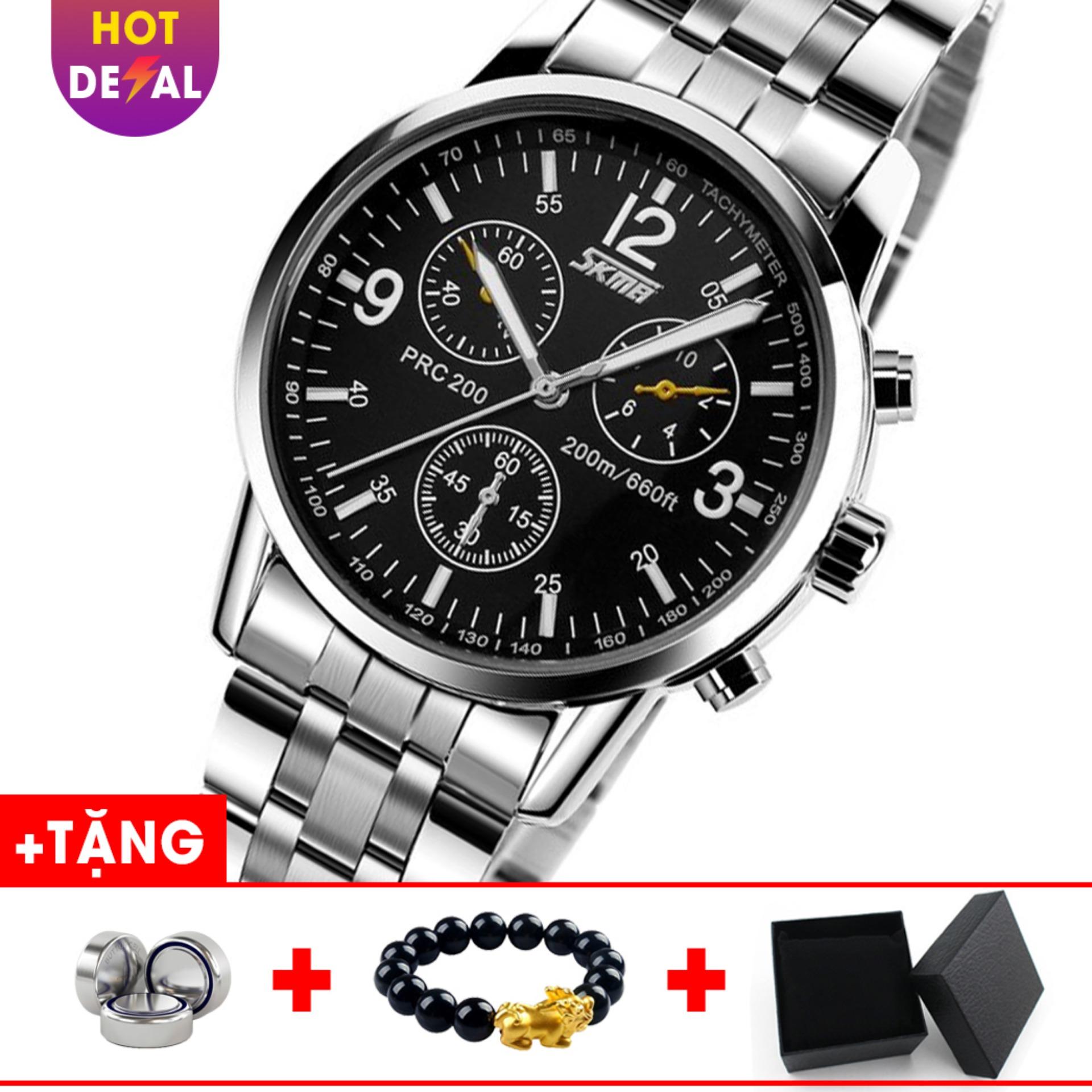 Đồng hồ nữ dây da Skmei SK016 (Xanh)