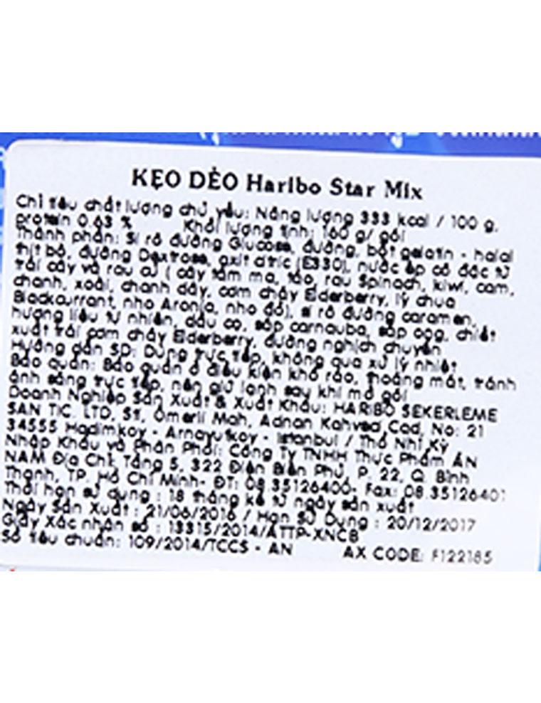 Kẹo dẻo Starmix hiệu Haribo 160g