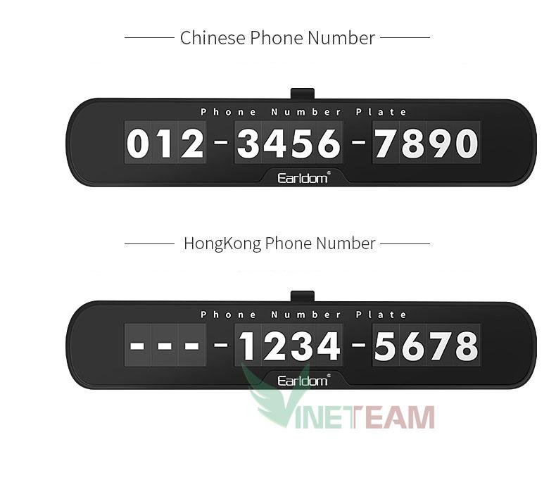 Thẻ Đỗ Xe Để Lại Số Điện Thoại Earldom EH46