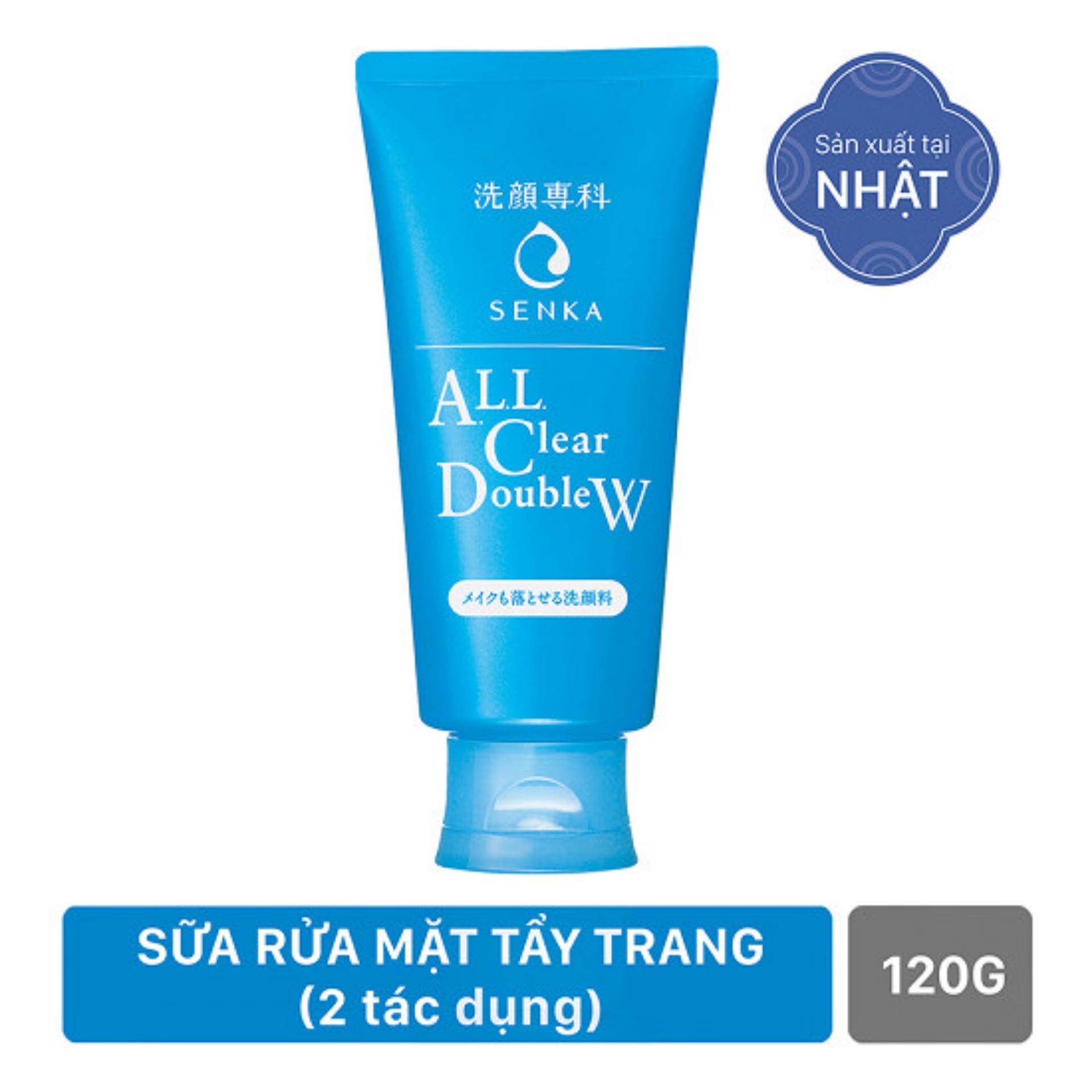 Sữa rửa mặt tẩy trang Senka Perfect Double Wash 120g