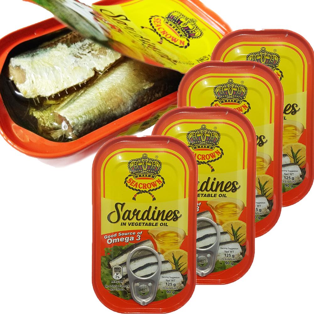 Cá Trich Ngâm Dấu Sea Crown 125g Combo 4 Hộp