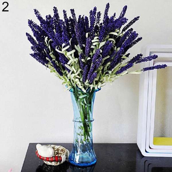 Cành hoa Lavender gồm 12 bông trang trí siêu đẹp - Hoa để bàn - Hoa văn phòng- Hoa trang trí tiệc