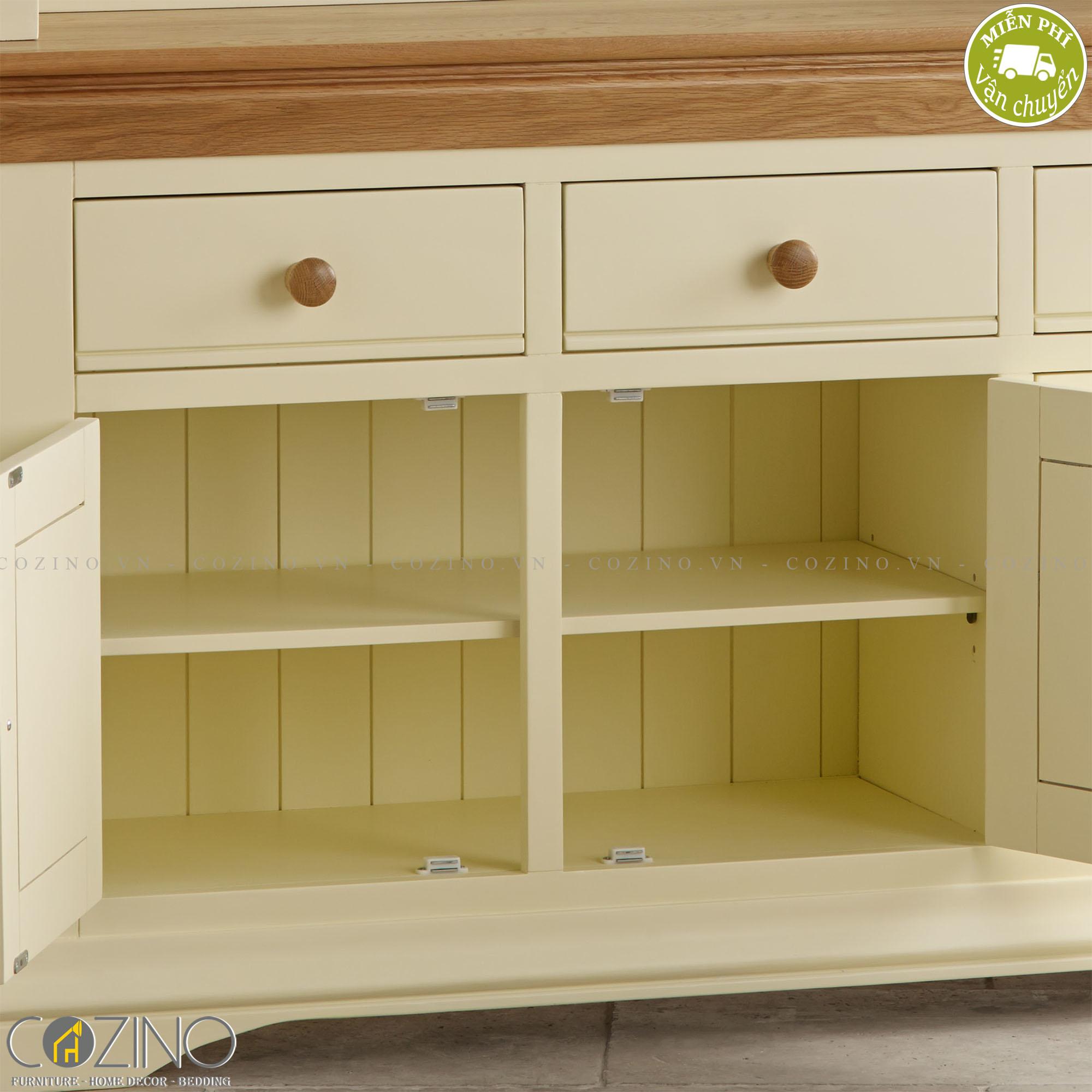 Tủ bếp lớn Canary gỗ sồi