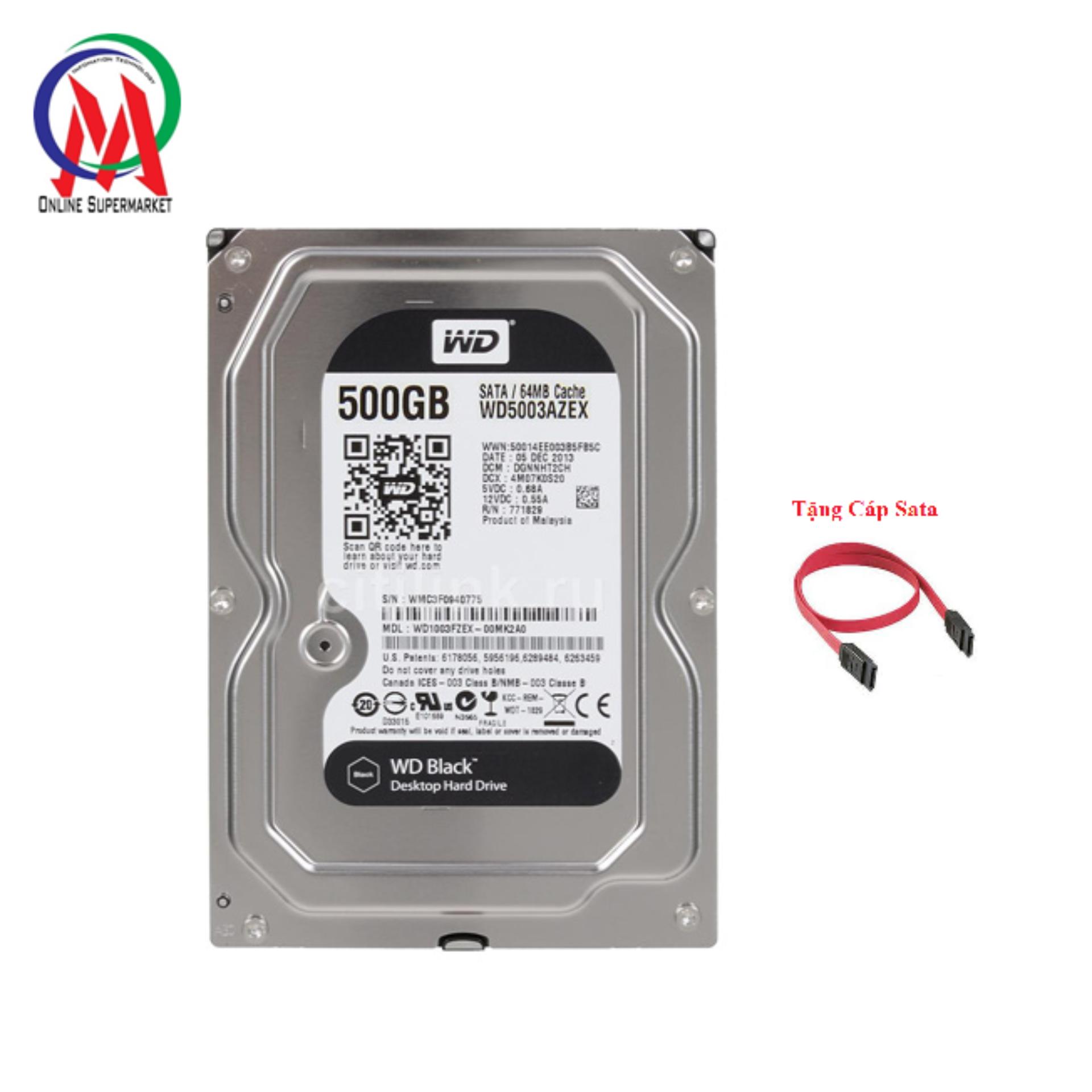 Ổ cứng HDD Western Digital 500GB Black 3.5 WD5003AZEX Series SATA 3