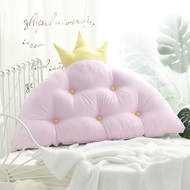 Aimi Với 100% Cotton Hai Mặt Công Chúa Công Chúa Vương Miện Lớn Tựa Lưng Bé Giường Sô Pha Mềm Ôm Gối Tựa Có Thể Tháo Ra Giặt