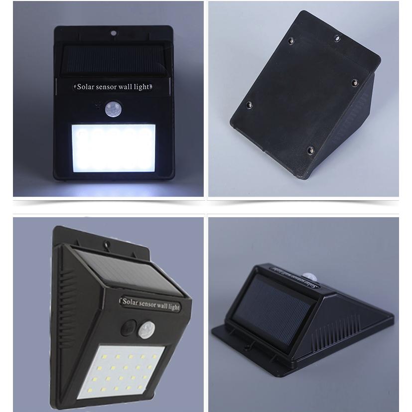 Đèn led trang trí năng lượng mặt trời, cảm biến 20 Led, Home and Garden - Solar sensor wall light outdoor 20 Led