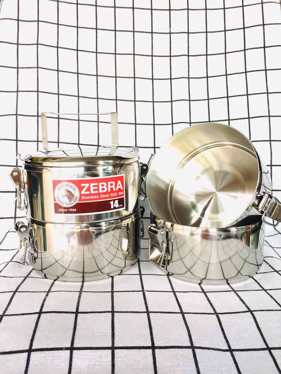 Camen đựng cơm Inox Sun Zebra 4 ngăn