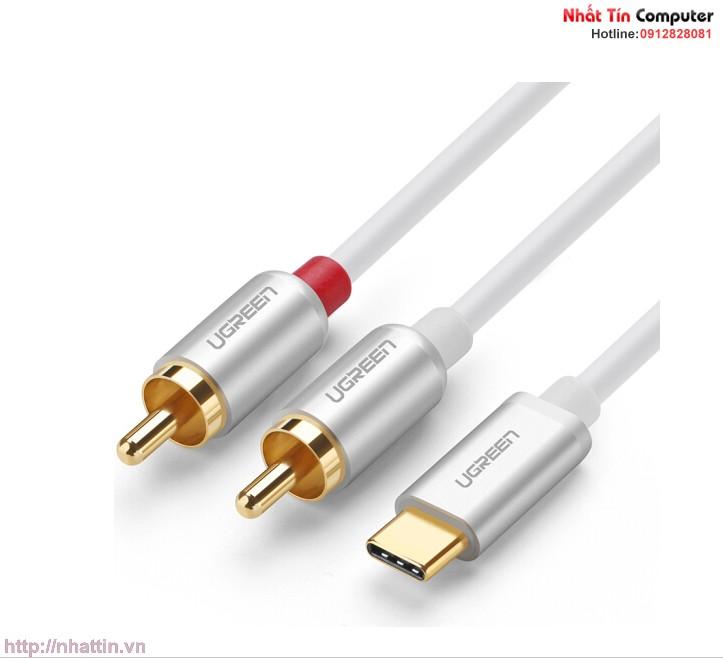 Cáp chuyển đổi USB Type C to RCA dài 1m Ugreen 30734