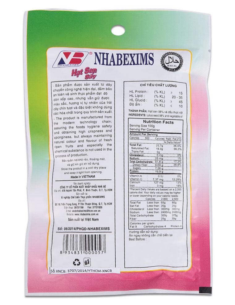 Hạt Sen Sấy Nhabexims 50G
