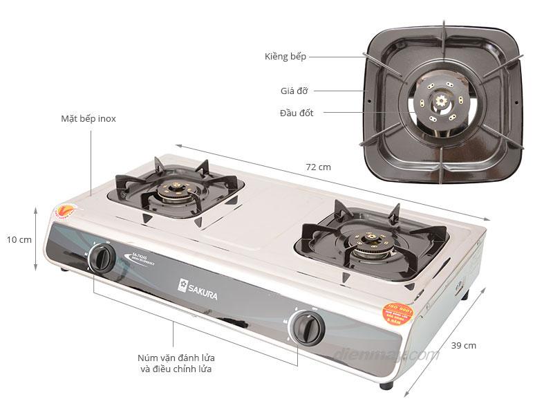 Bếp gas dương Sakura SA742AS (SA-742AS)