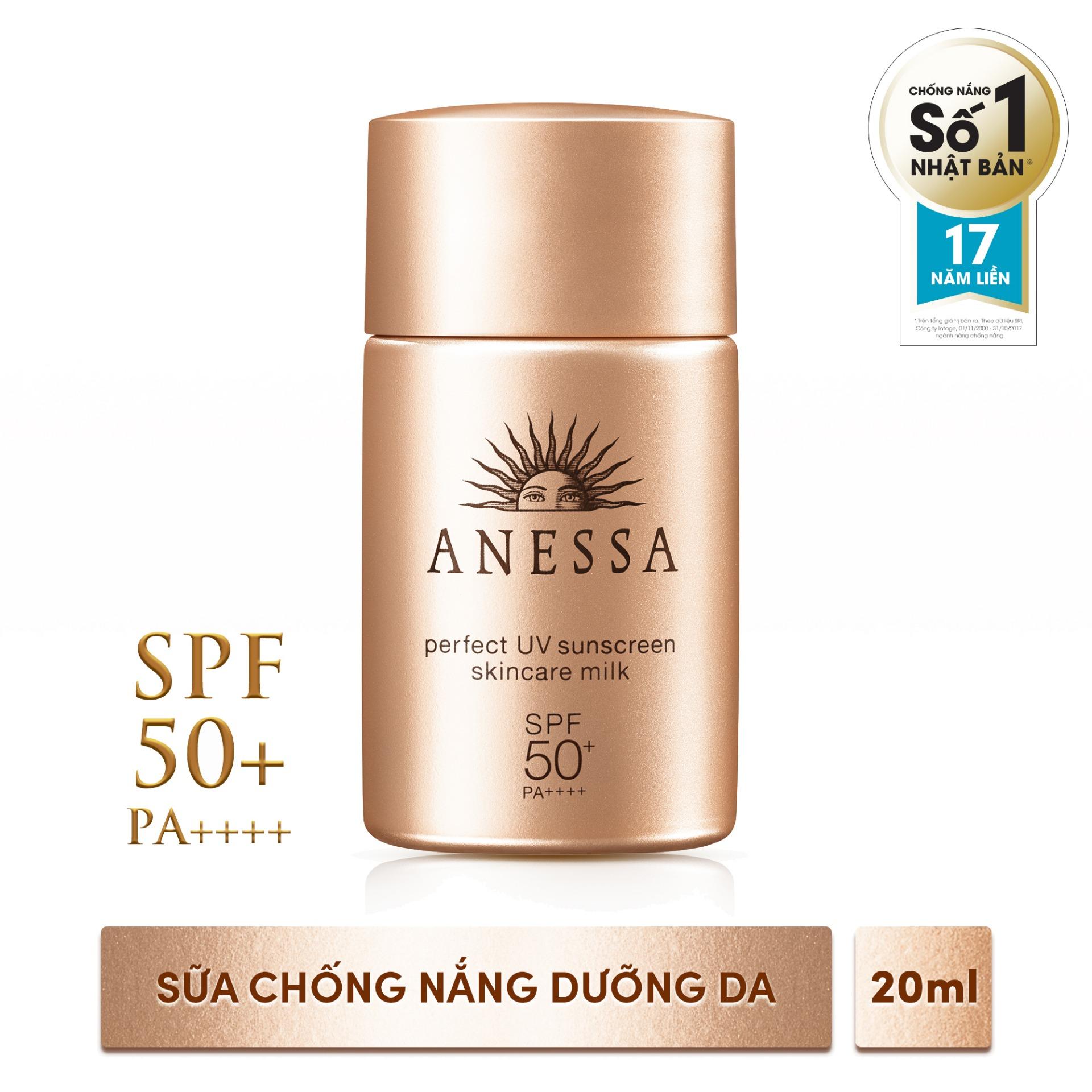Sữa Chống Nắng Bảo Vệ Hoàn Hảo Anessa Perfect UV Sunscreen Skincare Milk SPF 50+, PA++++ 20ml
