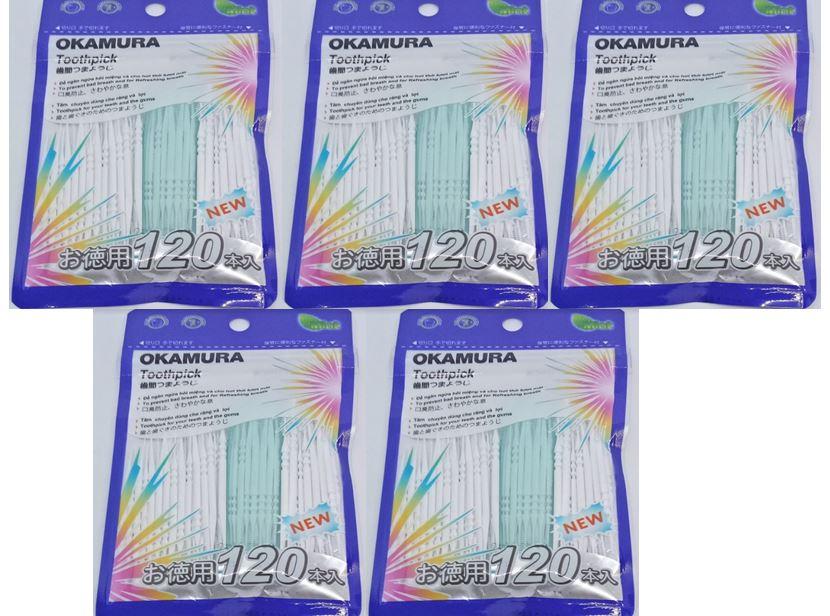 Combo 5 Gói Tăm Nhựa Okamura 120 cây