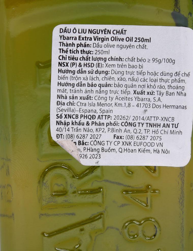 Dầu Olive Ybarra Extra Virgin 500ML