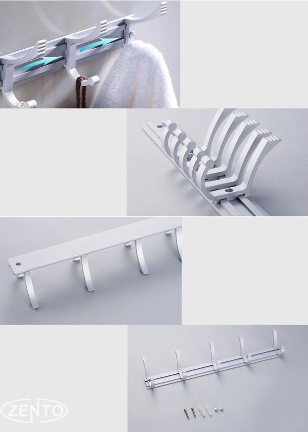GIÁ TREO ĐỒ 5 MÓC ZENTO OLO-011