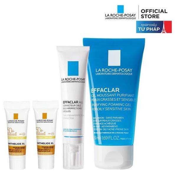 Bộ sản phẩm giúp giảm mụn chuyên biệt La Roche-Posay Effaclar A.I