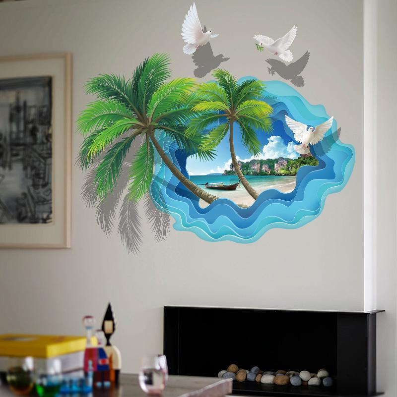 Decal bãi biển hawai XL8310