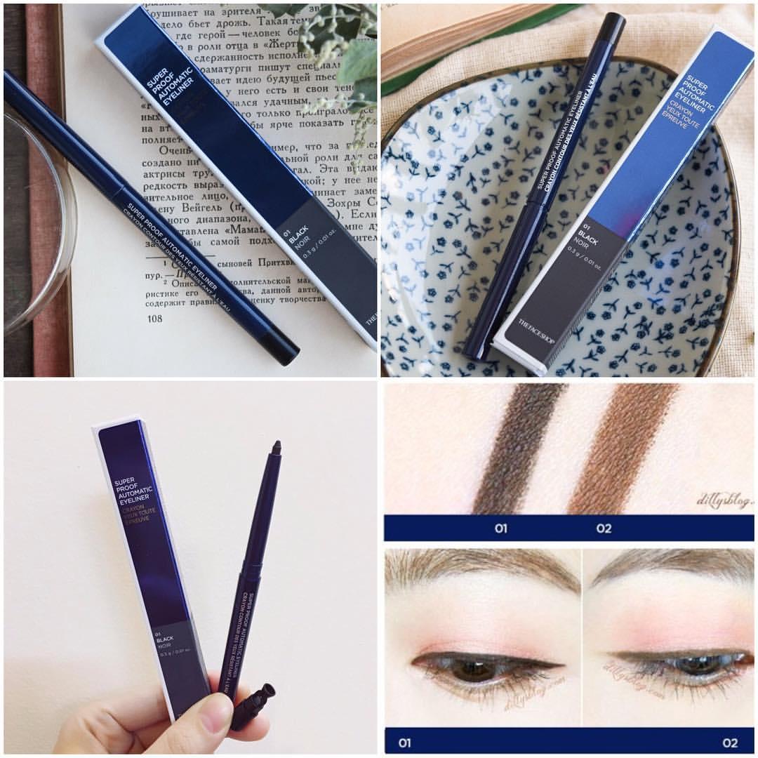 Chì Kẻ Viền Mắt TheFaceShop Super Proof Automatic Eyeliner 0.3g