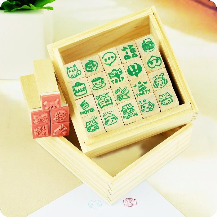 Hộp con dấu Happy Life - 25pcs