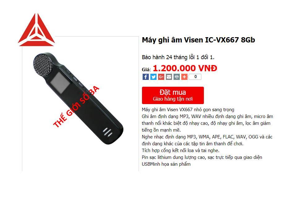 Máy ghi âm Visen IC-VX667
