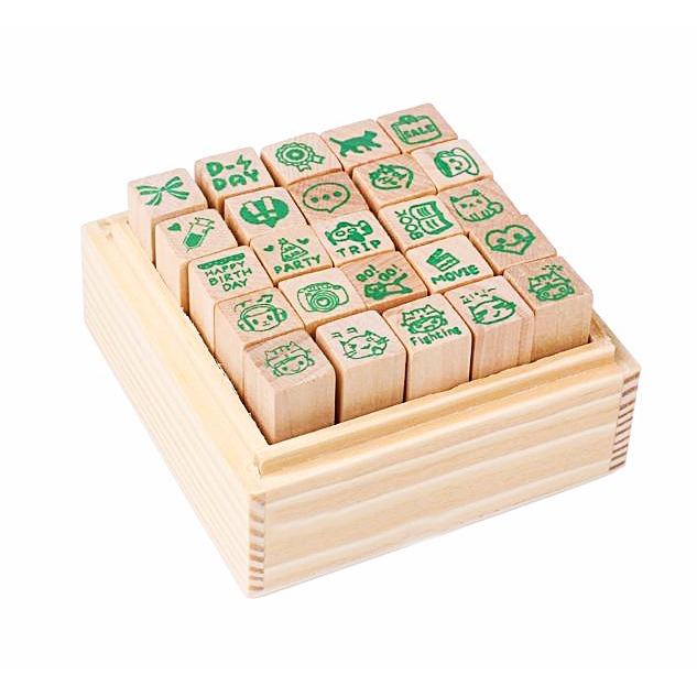 Hộp con dấu Happy Life - 25pcs