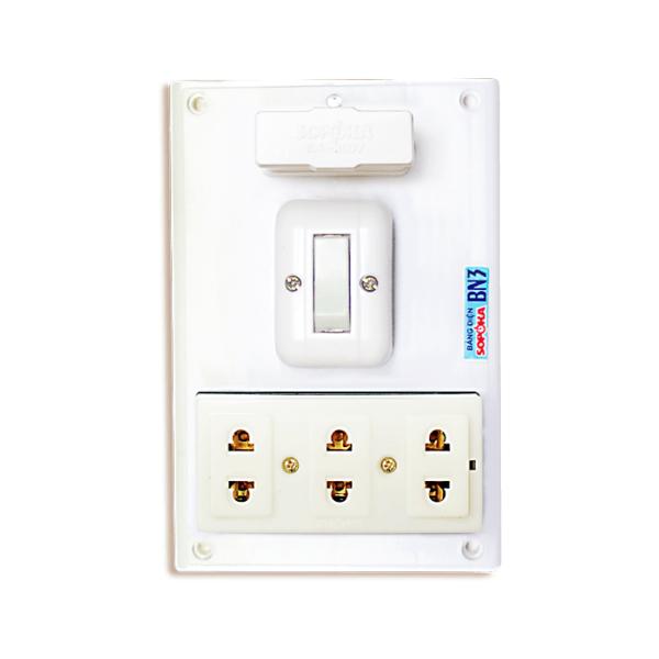 BẢNG ĐIỆN 1 CẦU CHÌ 1 CÔNG TẮC 1 Ổ CẮM SOPOKA BN3