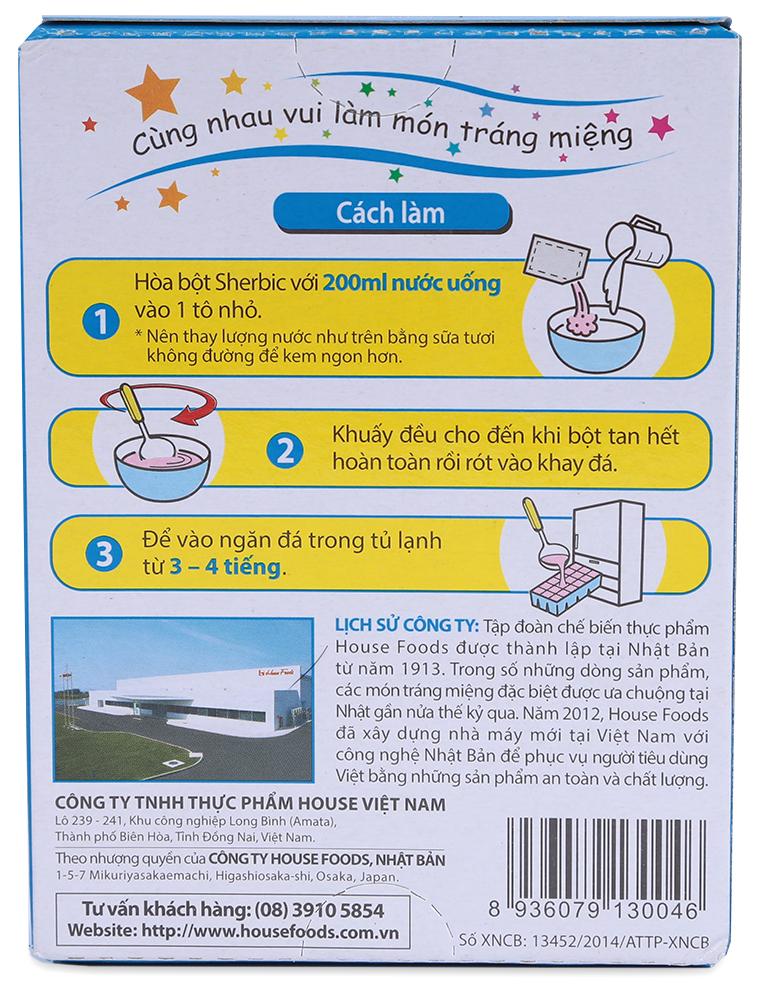 Bột Làm Kem Đá Sherbic Dâu