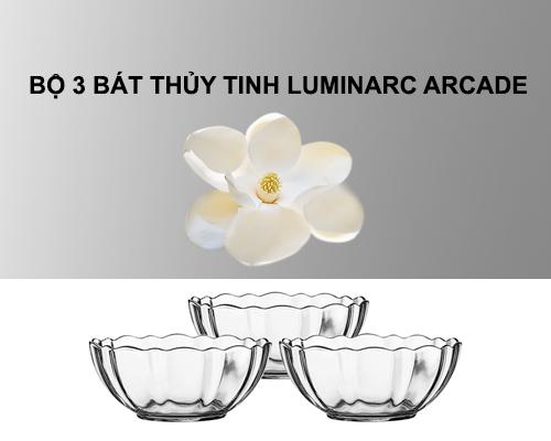 Bộ 3 bát Luminarc Arcade 20cm BO300515