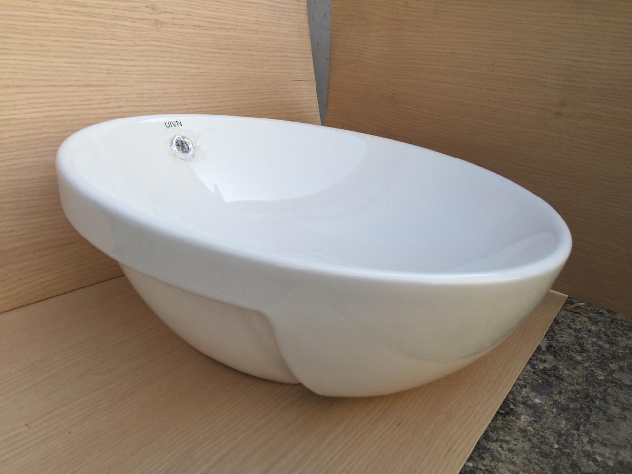 Lavabo nửa âm dương BA-005 (sứ trắng)