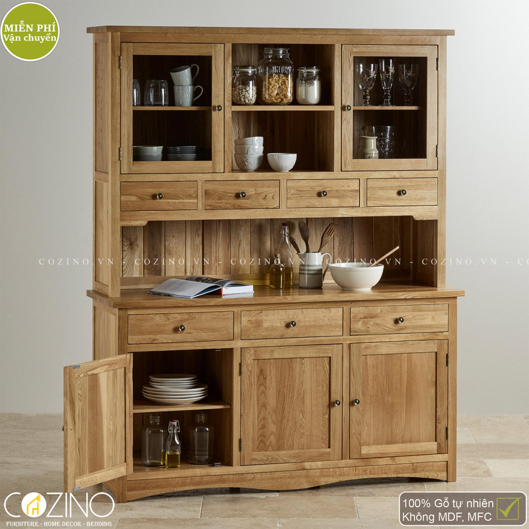 Tủ bếp lớn Cawood gỗ sồi