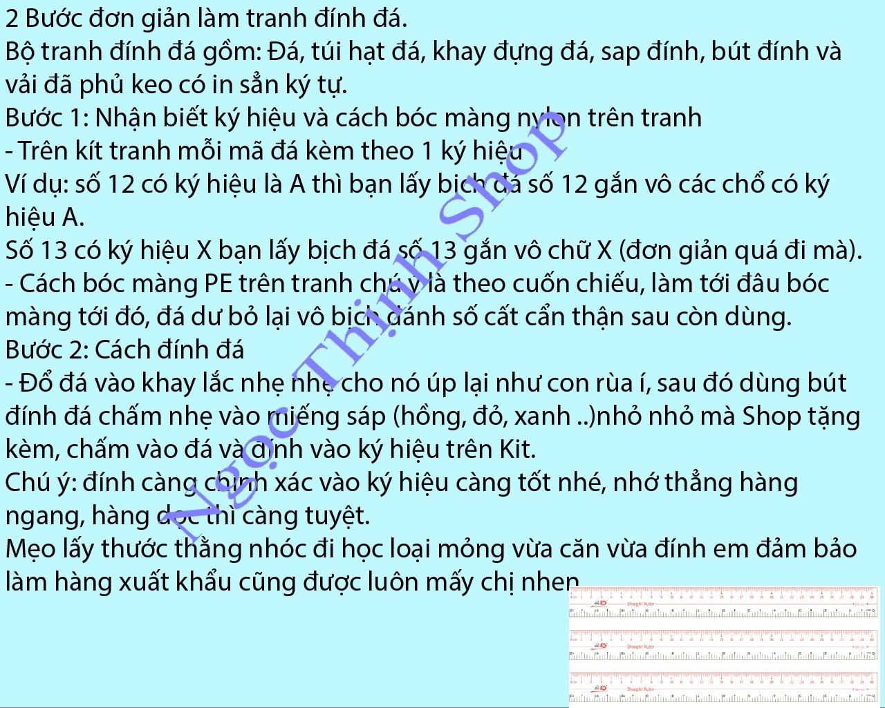 Tranh gắn đá DZ-003 - 53x75