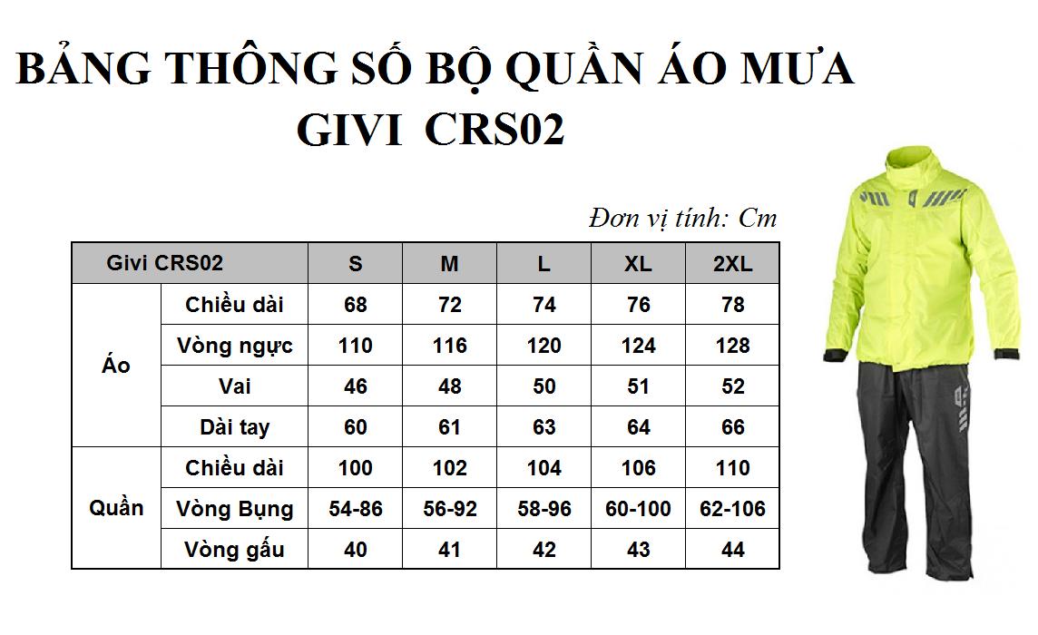 Áo Mưa Bộ Givi CRS02